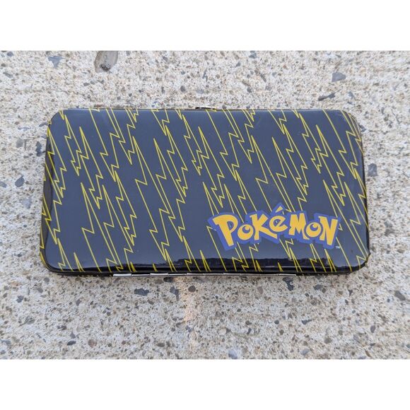 Pokemon Pikachu Wallet  Hard Case Snap Clasp Hinged Anime Yellow - Picture 2 of 8